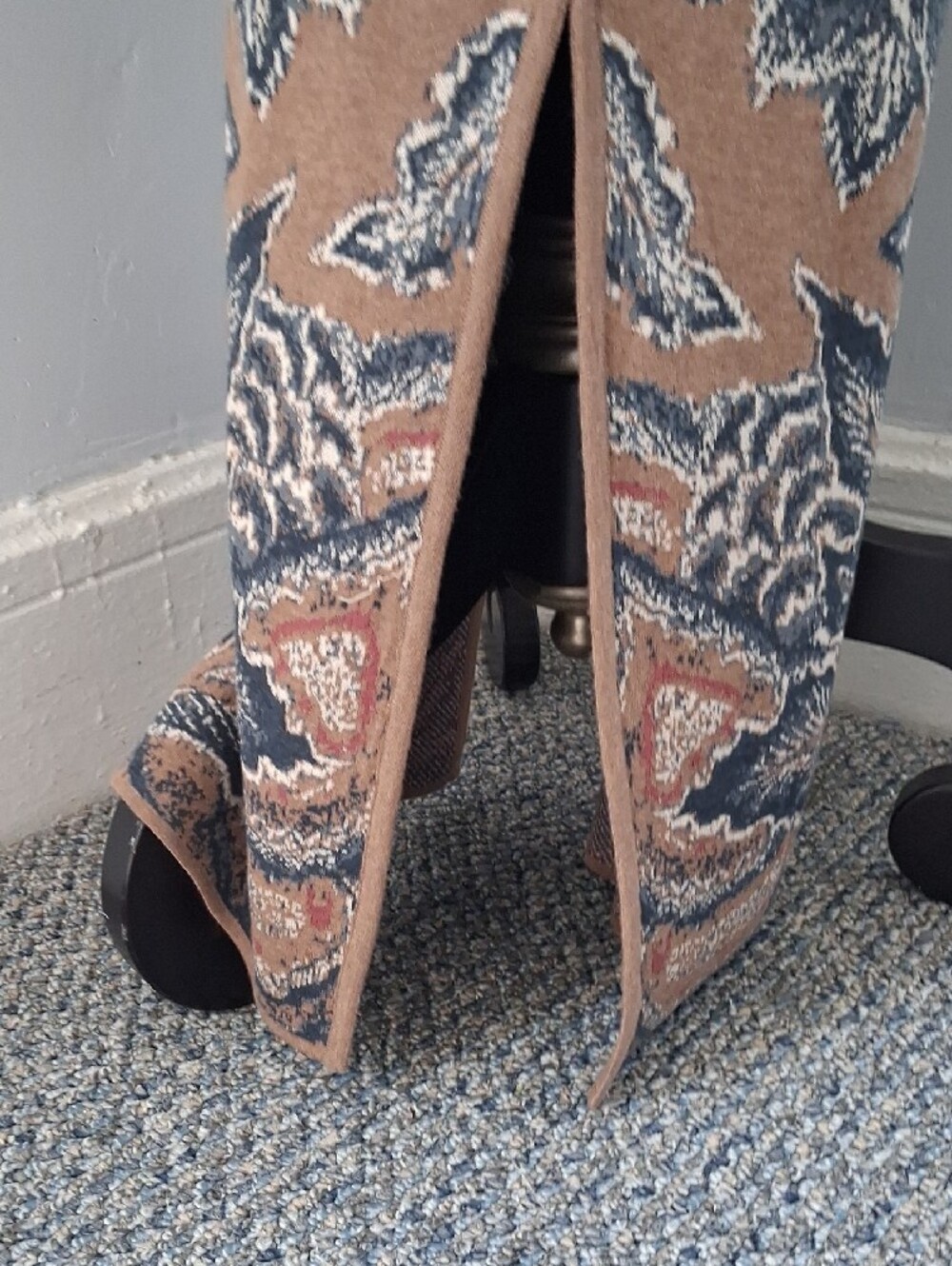 Peruvian Connection Floral Tank Maxi Dress in Tan, Black and Rust - Picture 4 of 9